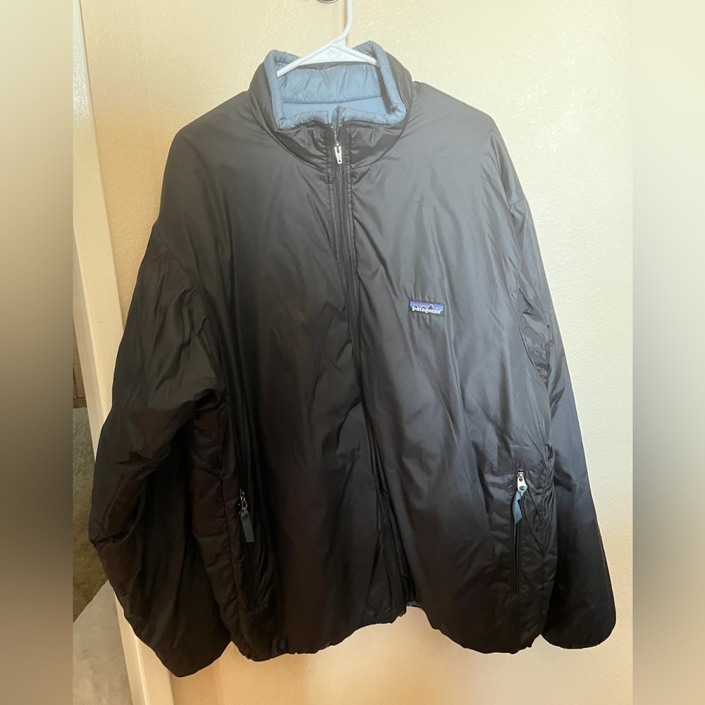 Vintage Patagonia Men’s Puffer Coat Full Zip Bomber Jacket Black Extra Large